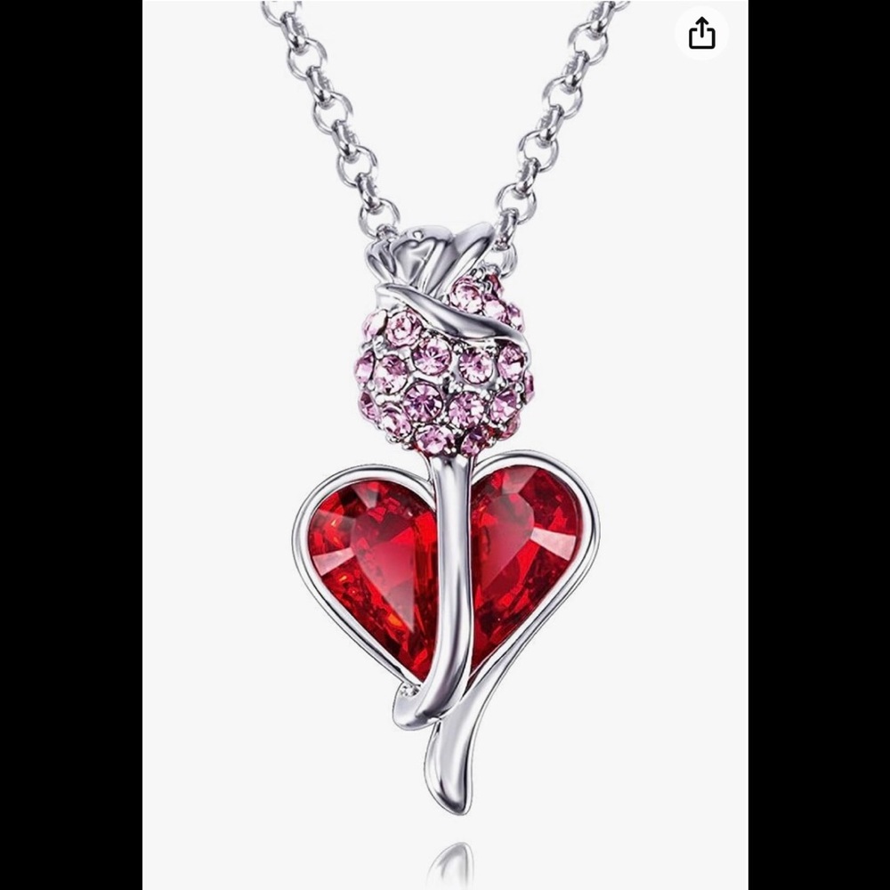 Heart Tulip Necklace